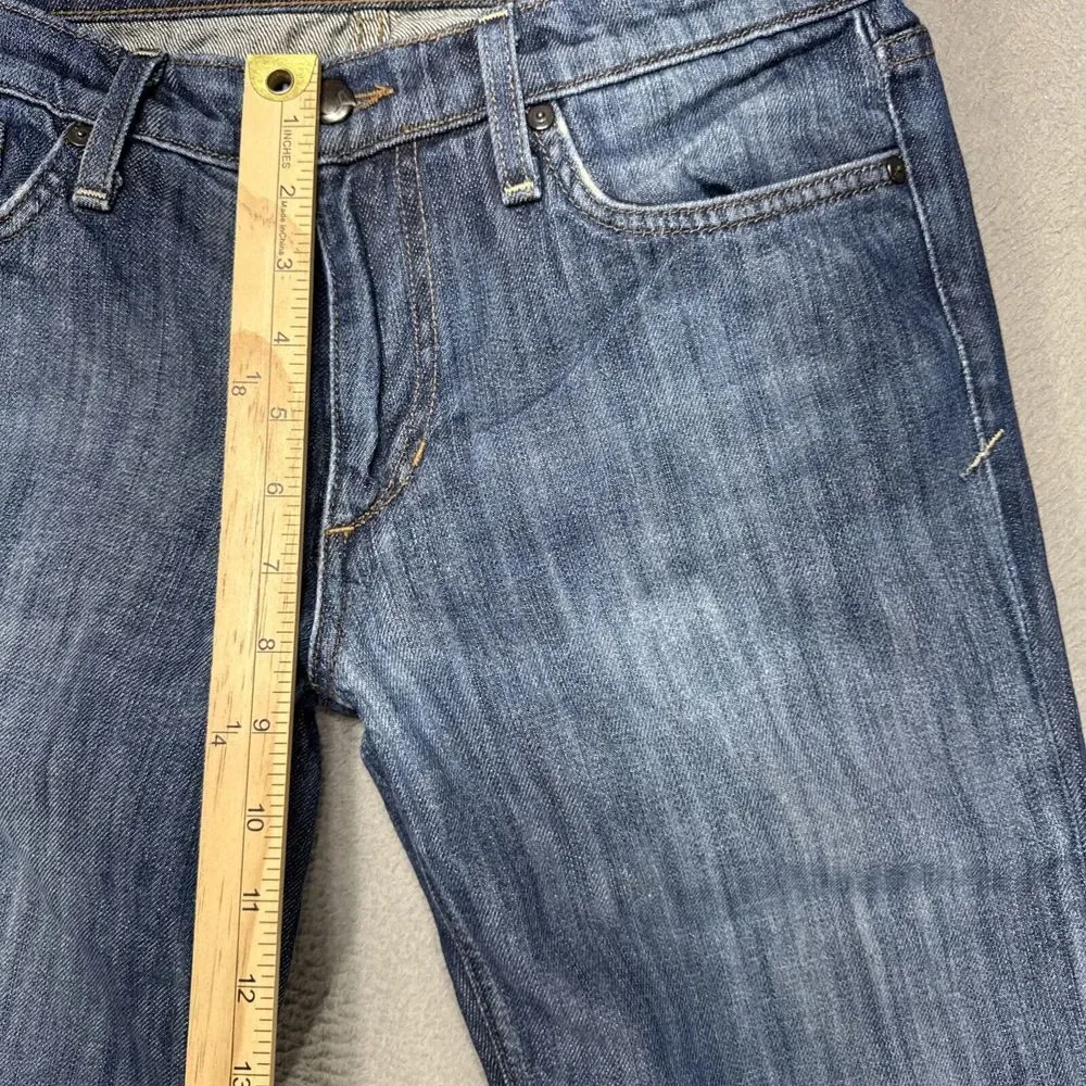 Joe's Jeans Brixton Women 29x28 Blue Low Straight Relaxed Distressed Faded Denim